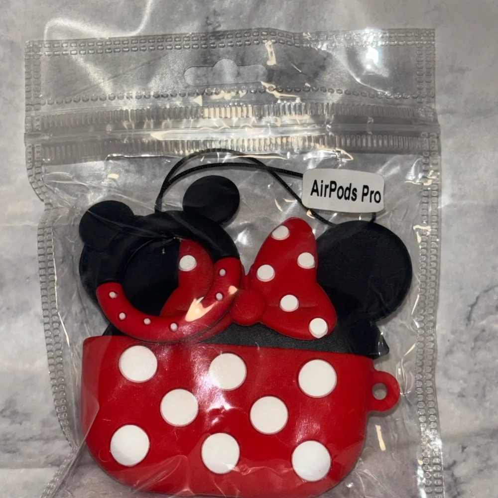 Cute Minnie Mouse AirPod case for AIRPOD PRO with keychain
